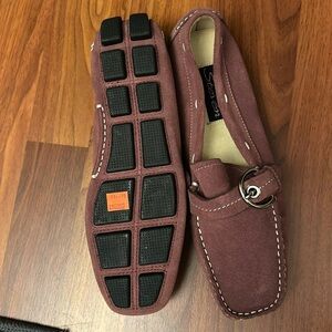 Steven by Steve Madden suede loafers in a mauve color brand new - rubber soles